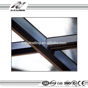 profil en aluminium d&#39;aspect esthétique pour toit en verre